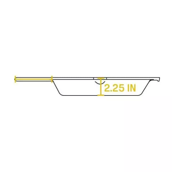 12 in. Cast Iron Skillet in Black with Pour Spout by Lodge 6 12 in. Cast Iron Skillet in Black with Pour Spout by Lodge - Image 4