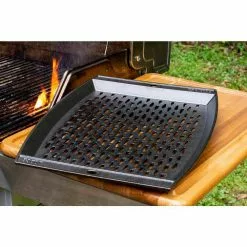 15 in. x 12 in. Cast Iron Grill Topper in Black by Lodge 11 15 in. x 12 in. Cast Iron Grill Topper in Black by Lodge -Cookware Sales Shop black lodge skillets l15rcgt 40 1000