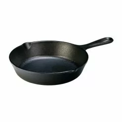 8 in. Cast Iron Skillet in Black with Pour Spout by Lodge