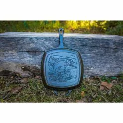 Wildlife Series 10.5 in. Square Cast Iron Fish Grill Pan by Lodge 8 Wildlife Series 10.5 in. Square Cast Iron Fish Grill Pan by Lodge -Cookware Sales Shop black lodge skillets l8sgpwlfi 40 1000