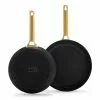 Reserve 2-Piece Heathy Ceramic Nonstick Frying Pan Set in Black by GreenPan -Cookware Sales Shop black matte greenpan skillets cc002907 001 64 1000