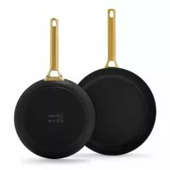 Reserve 2-Piece Heathy Ceramic Nonstick Frying Pan Set in Black by GreenPan