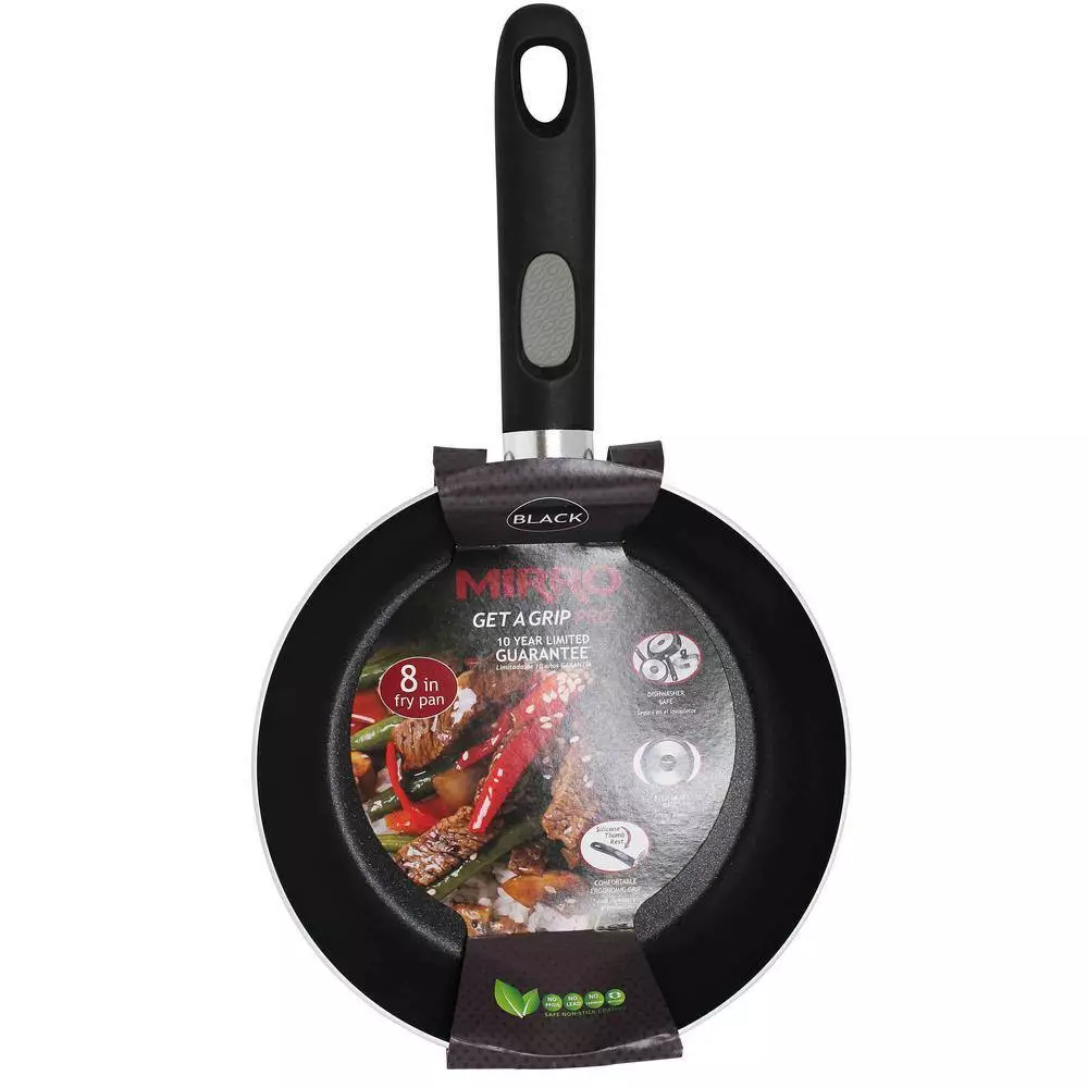 8 in. Aluminum Nonstick Frying Pan in Black with Glass Lid by Mirro 6 8 in. Aluminum Nonstick Frying Pan in Black with Glass Lid by Mirro - Image 4