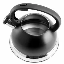 Flintshire 1.75 qt. 7-Cup Black Stainless Steel Whistling Stovetop Tea Kettle by Mr. Coffee -Cookware Sales Shop black mr coffee tea kettles 985118842m 1f 1000