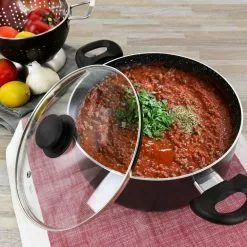 Pallermo 5 Qt Aluminum Dutch Oven with Lid in Charcoal by Oster -Cookware Sales Shop black oster dutch ovens 985115567m 76 1000