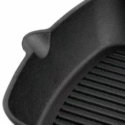 Castaway 10 in. Square Cast Iron Grill Pan with Pouring Spouts by Oster 15 Castaway 10 in. Square Cast Iron Grill Pan with Pouring Spouts by Oster -Cookware Sales Shop black oster grill pans 985116951m 44 1000