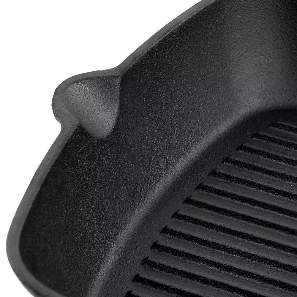 Castaway 10 in. Square Cast Iron Grill Pan with Pouring Spouts by Oster 8 Castaway 10 in. Square Cast Iron Grill Pan with Pouring Spouts by Oster - Image 6