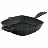 Castaway 10 in. Square Cast Iron Grill Pan with Pouring Spouts by Oster -Cookware Sales Shop black oster grill pans 985116951m 64 1000