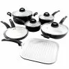 Herstal 11-Piece Aluminum Ceramic Nonstick Cookware Set in Black by Oster 2 Herstal 11-Piece Aluminum Ceramic Nonstick Cookware Set in Black by Oster -Cookware Sales Shop black oster pot pan sets 985100160m 64 1000