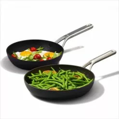 Ceramic Professional Non-Stick 2-Piece Frypan Set, 8 in. and 10 in. by OXO 8 Ceramic Professional Non-Stick 2-Piece Frypan Set, 8 in. and 10 in. by OXO -Cookware Sales Shop black oxo pot pan sets cc004745 001 4f 1000