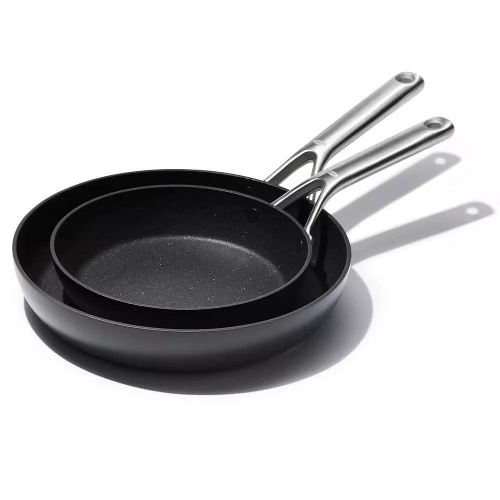 Ceramic Professional Non-Stick 2-Piece Frypan Set, 8 in. and 10 in. by OXO 3 Ceramic Professional Non-Stick 2-Piece Frypan Set, 8 in. and 10 in. by OXO