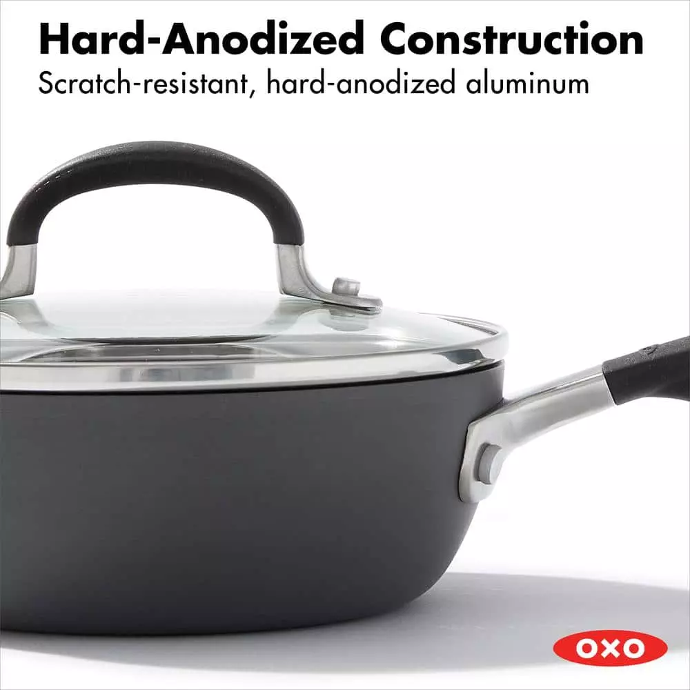 Good Grips Nonstick 4-Piece Hard-Anodized Aluminum Saucepan Set by OXO 6 Good Grips Nonstick 4-Piece Hard-Anodized Aluminum Saucepan Set by OXO - Image 4