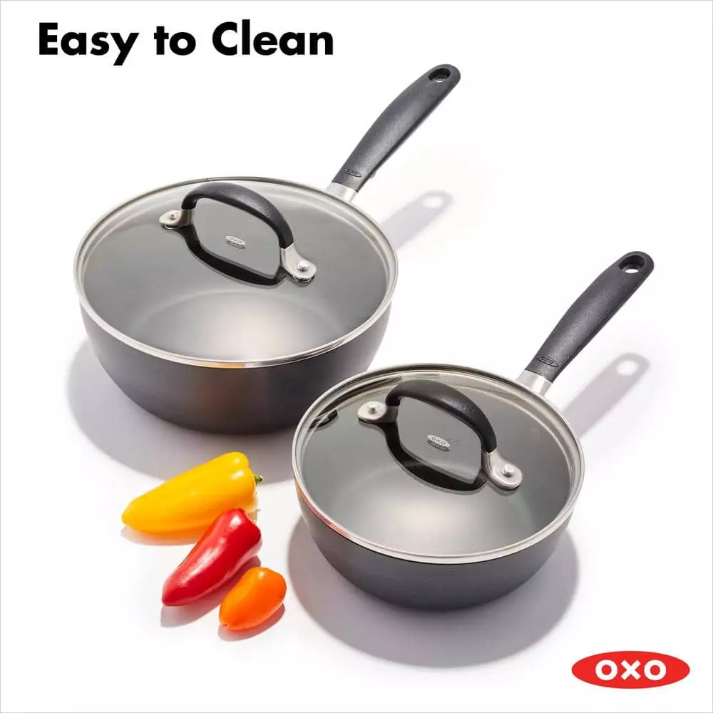 Good Grips Nonstick 4-Piece Hard-Anodized Aluminum Saucepan Set by OXO 9 Good Grips Nonstick 4-Piece Hard-Anodized Aluminum Saucepan Set by OXO - Image 7