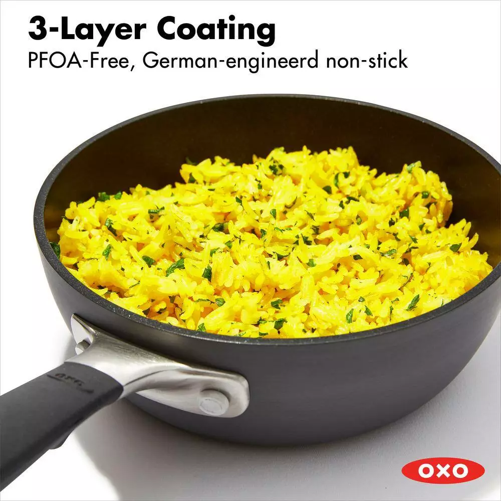 Good Grips Nonstick 4-Piece Hard-Anodized Aluminum Saucepan Set by OXO 5 Good Grips Nonstick 4-Piece Hard-Anodized Aluminum Saucepan Set by OXO - Image 3