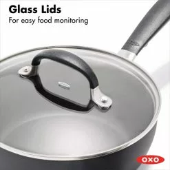 Good Grips Nonstick 4-Piece Hard-Anodized Aluminum Saucepan Set by OXO 14 Good Grips Nonstick 4-Piece Hard-Anodized Aluminum Saucepan Set by OXO -Cookware Sales Shop black oxo sauce pans cc005957 001 fa 1000
