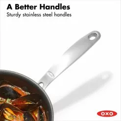 Good Grips Pro Nonstick 4-Piece Hard-Anodized Aluminum Saucepan Set by OXO -Cookware Sales Shop black oxo sauce pans cc005961 001 44 1000