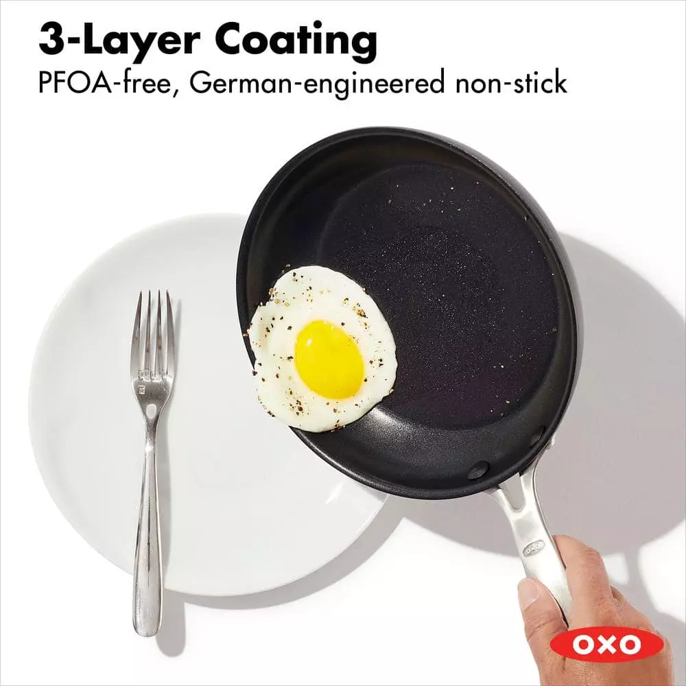 Good Grips Pro Nonstick 2-Piece Hard-Anodized Aluminum Frying Pan Set by OXO 5 Good Grips Pro Nonstick 2-Piece Hard-Anodized Aluminum Frying Pan Set by OXO - Image 3