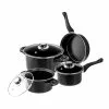 7-Piece Carbon Steel Nonstick Cookware Set in Black by Unbranded 1 7-Piece Carbon Steel Nonstick Cookware Set in Black by Unbranded -Cookware Sales Shop black pot pan sets mw3506 64 1000