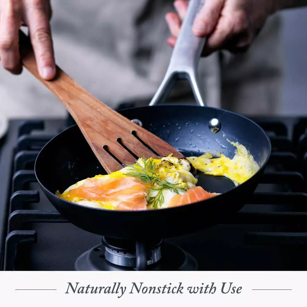 Carbon Pro 10 in. Carbon Steel Frying Pan with Stainless Steel Handle by Merten & Storck 6 Carbon Pro 10 in. Carbon Steel Frying Pan with Stainless Steel Handle by Merten & Storck - Image 4