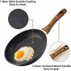 3-Piece Aluminum Non-Stick Induction Frying Pan Set by Unbranded -Cookware Sales Shop black skillets rb x002qv1m6d 76 1000