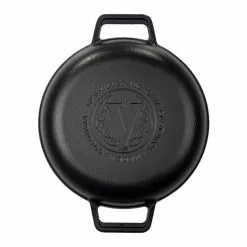 12 in. Seasoned Black Cast Iron Grill Skillet with Double Loop Handles by Victoria 9 12 in. Seasoned Black Cast Iron Grill Skillet with Double Loop Handles by Victoria -Cookware Sales Shop black skillets skl 311 4f 1000