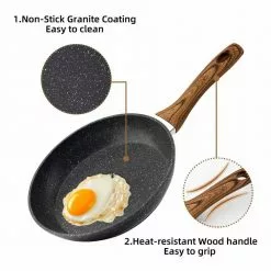 Frying Pan Set 3-Piece Aluminum Alloy Nonstick Saucepan Woks Cookware Set by Flynama 10 Frying Pan Set 3-Piece Aluminum Alloy Nonstick Saucepan Woks Cookware Set by Flynama -Cookware Sales Shop black skillets w104157811 e 4f 1000