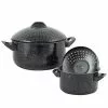 Casselman 4-Piece Steel Nonstick Pasta Pot Set in Black Speckle by Gibson Home 1 Casselman 4-Piece Steel Nonstick Pasta Pot Set in Black Speckle by Gibson Home -Cookware Sales Shop black speckle gibson home stock pots 985100977m 64 1000