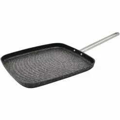 The Rock 10.2 in. Aluminum Nonstick Grill Pan in Black Speckle by Starfrit