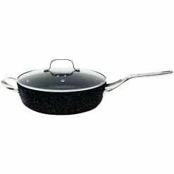 The Rock 13-Piece Aluminum Nonstick Cookware Set in Black Speckle by Starfrit -Cookware Sales Shop black speckle starfrit pot pan sets 843631126318 4f 1000