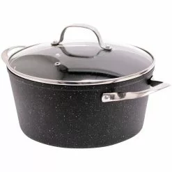 The Rock 13-Piece Aluminum Nonstick Cookware Set in Black Speckle by Starfrit -Cookware Sales Shop black speckle starfrit pot pan sets 843631126318 76 1000