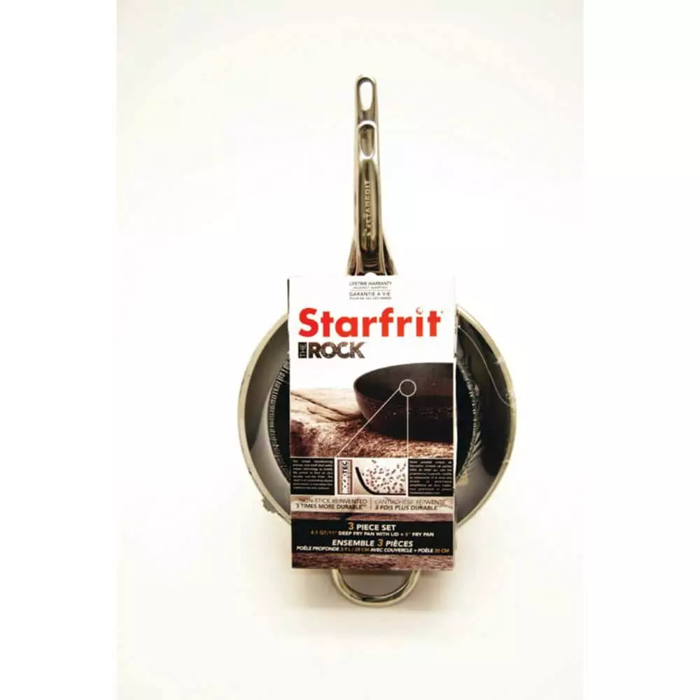 The Rock 3-Piece Cookware Set with Riveted Cast Stainless Steel Handles by Starfrit 3 The Rock 3-Piece Cookware Set with Riveted Cast Stainless Steel Handles by Starfrit - Image 2