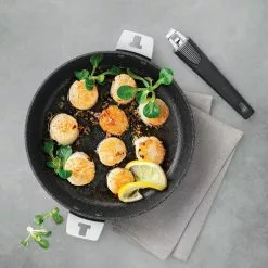 11 in. Aluminum Frying Pan with T-Lock Detachable Handle by Starfrit 17 11 in. Aluminum Frying Pan with T-Lock Detachable Handle by Starfrit -Cookware Sales Shop black starfrit skillets 034715 004 0000 31 1000