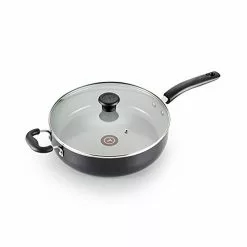 1- Piece Aluminum Jumbo Cooker Frying Pan Set With Lid by T-fal