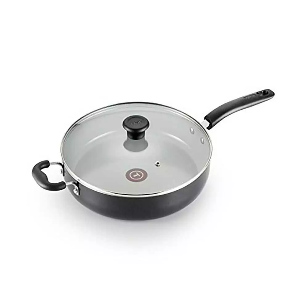 1- Piece Aluminum Jumbo Cooker Frying Pan Set With Lid by T-fal 3 1- Piece Aluminum Jumbo Cooker Frying Pan Set With Lid by T-fal