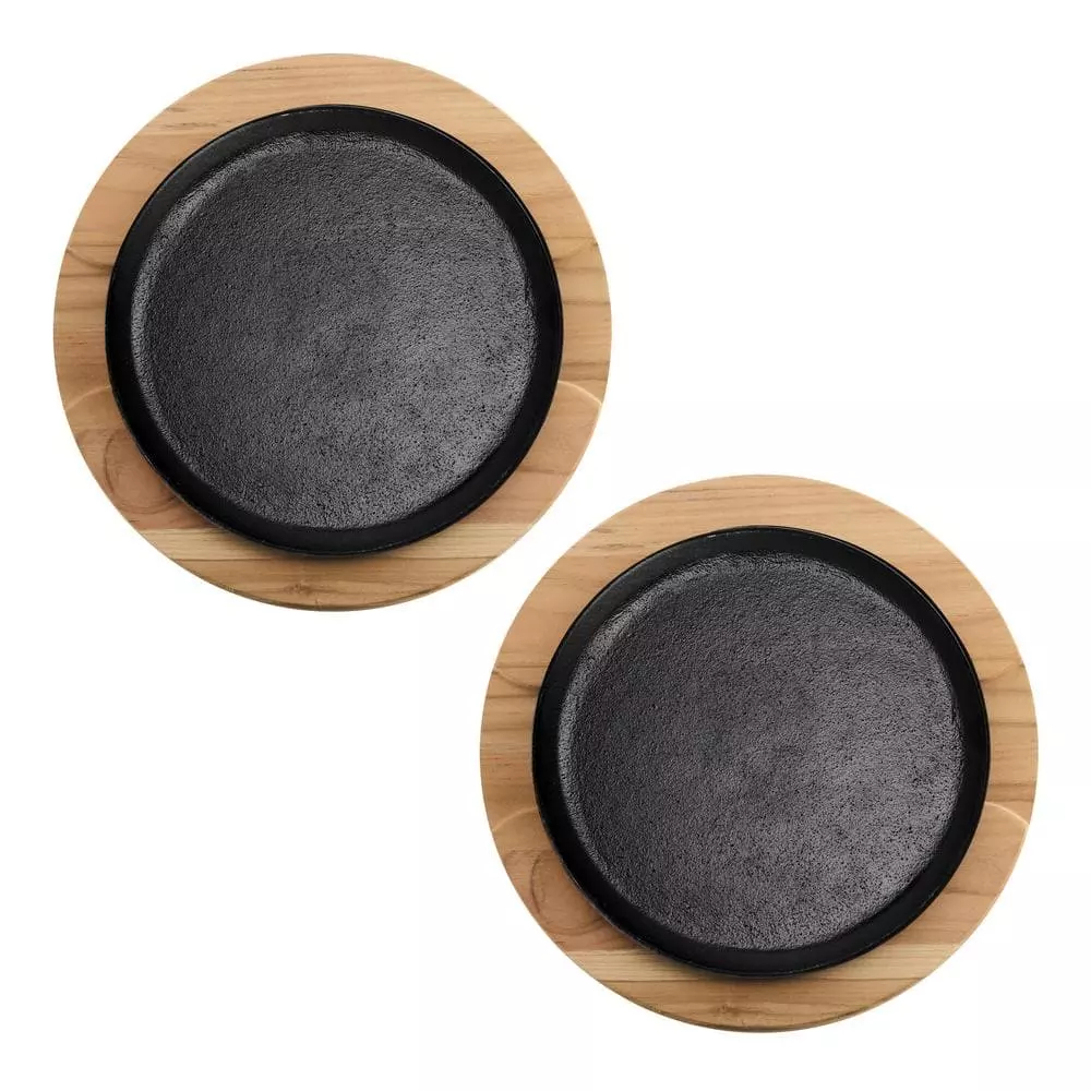 Churrasco 9 in. Cast Iron Sizzle and Serve Pan in Black 4-Pack by Tramontina 4 Churrasco 9 in. Cast Iron Sizzle and Serve Pan in Black 4-Pack by Tramontina - Image 2