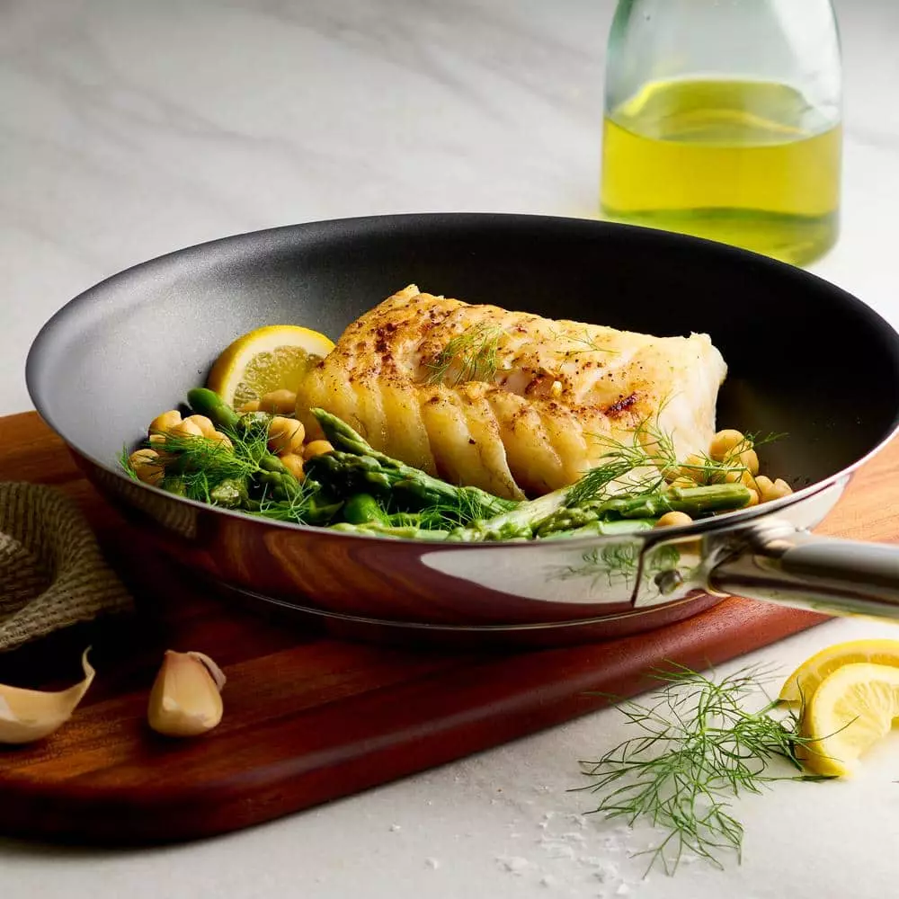 10 In. Stainless Steel Nonstick Frying Pan by Tramontina 5 10 In. Stainless Steel Nonstick Frying Pan by Tramontina - Image 3