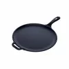 12 in. Black Cast Iron Comal Skillet with Long Handle and Helper Handle, Seasoned by Victoria -Cookware Sales Shop black victoria skillets gdl 187 64 1000