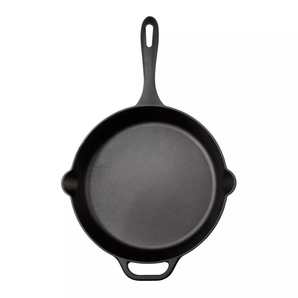 12 in. Black Cast Iron Skillet Seasoned by Victoria 5 12 in. Black Cast Iron Skillet Seasoned by Victoria - Image 3