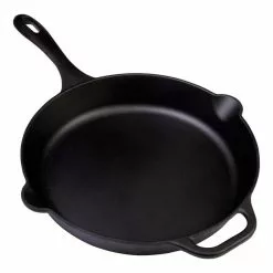 12 in. Black Cast Iron Skillet Seasoned by Victoria