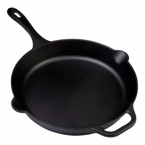 Discount Family Gifts 12 in. Black Cast Iron Skillet Seasoned by