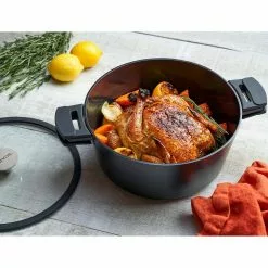 Noir 7 qt. Black Cast Aluminum Ceramic Nonstick Dutch Oven by Zavor 9 Noir 7 qt. Black Cast Aluminum Ceramic Nonstick Dutch Oven by Zavor -Cookware Sales Shop black zavor dutch ovens zavor zcwnr35 31 1000