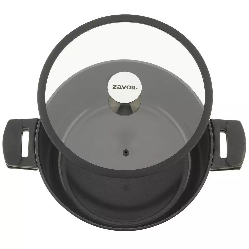 Noir 7 qt. Black Cast Aluminum Ceramic Nonstick Dutch Oven by Zavor 5 Noir 7 qt. Black Cast Aluminum Ceramic Nonstick Dutch Oven by Zavor - Image 3