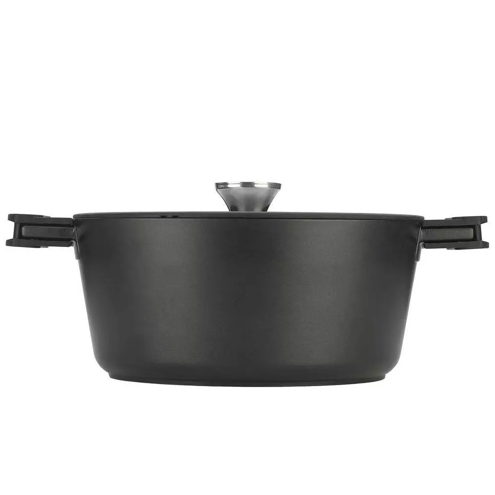 Noir 7 qt. Black Cast Aluminum Ceramic Nonstick Dutch Oven by Zavor 4 Noir 7 qt. Black Cast Aluminum Ceramic Nonstick Dutch Oven by Zavor - Image 2