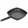 Noir 11 in. Black Cast Aluminum Ceramic Nonstick Grill Pan by Zavor