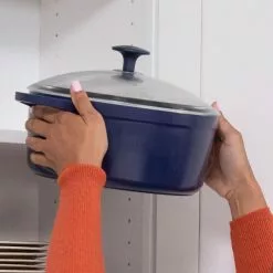 5.5QT Blue Aluminum Big Batch Dutch Oven with Lid by Blue Diamond 14 5.5QT Blue Aluminum Big Batch Dutch Oven with Lid by Blue Diamond -Cookware Sales Shop blue blue diamond dutch ovens cc003732 001 1f 1000