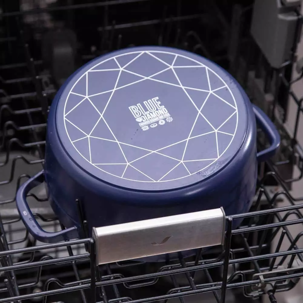 5.5QT Blue Aluminum Big Batch Dutch Oven with Lid by Blue Diamond 8 5.5QT Blue Aluminum Big Batch Dutch Oven with Lid by Blue Diamond - Image 6