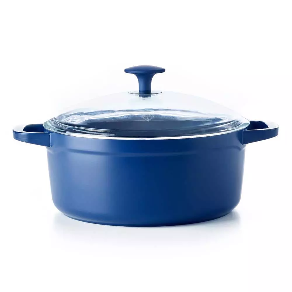 5.5QT Blue Aluminum Big Batch Dutch Oven with Lid by Blue Diamond 3 5.5QT Blue Aluminum Big Batch Dutch Oven with Lid by Blue Diamond