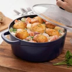 5.5QT Blue Aluminum Big Batch Dutch Oven with Lid by Blue Diamond 12 5.5QT Blue Aluminum Big Batch Dutch Oven with Lid by Blue Diamond -Cookware Sales Shop blue blue diamond dutch ovens cc003732 001 c3 1000