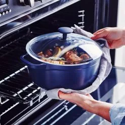 5.5QT Blue Aluminum Big Batch Dutch Oven with Lid by Blue Diamond 16 5.5QT Blue Aluminum Big Batch Dutch Oven with Lid by Blue Diamond -Cookware Sales Shop blue blue diamond dutch ovens cc003732 001 fa 1000