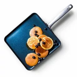 11 in. Aluminum Ceramic Nonstick Griddle in Blue by Blue Diamond -Cookware Sales Shop blue blue diamond grill pans cc001599 001 1f 1000